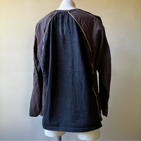 Harley Davidson | Vintage 90s Long Sleeve Pin Stripe Piping Tee Shirt - Picture 5 of 8